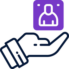 recruitment dual tone icon. vector icon for your website, mobile, presentation, and logo design.