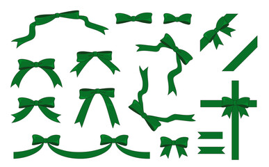 リボンイラスト＿緑