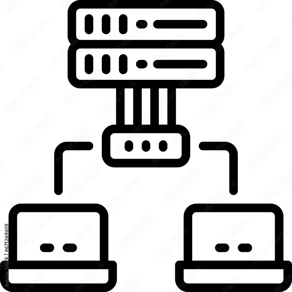 Poster database line icon. vector icon for your website, mobile, presentation, and logo design.
