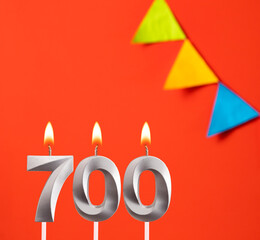 Candle number 700 - Number of followers or likes