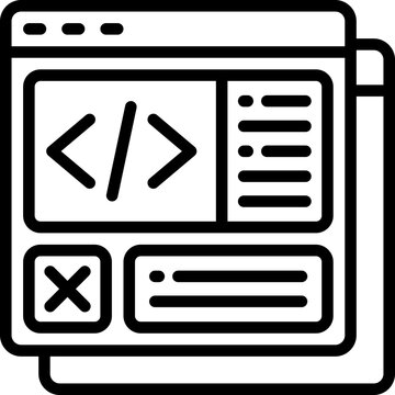 programming line icon. vector icon for your website, mobile, presentation, and logo design.
