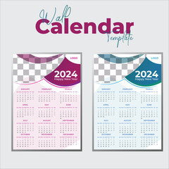 2024 Calendar design Template