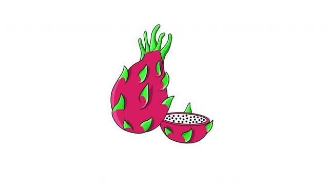 animated video of the dragon fruit icon
