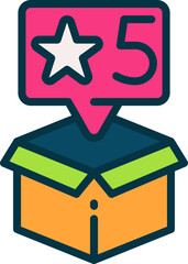 delivery quality filled color icon. vector icon for your website, mobile, presentation, and logo design.