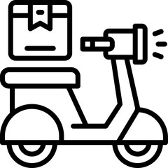 delivery bike line icon. vector icon for your website, mobile, presentation, and logo design.