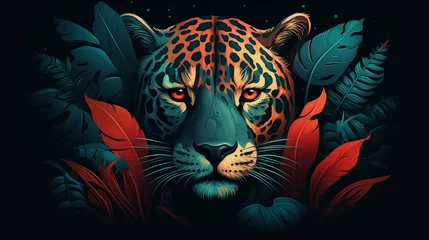 Foto op Plexiglas Photo cool jaguar illustration design  © sania