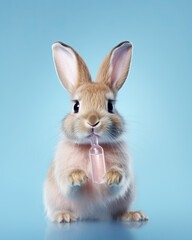 Obraz premium A cute little bunny on a clean background