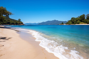 beach with sky, generative ai