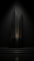 Obraz premium Black and white abstract lines background