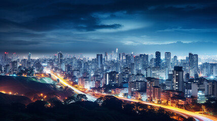 Naklejka premium view of the city of bangkok, thailand
