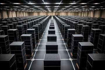 Obraz premium Strict, large server room