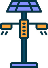 eco street light filled color icon. vector icon for your website, mobile, presentation, and logo design.