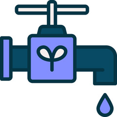 water tap filled color icon. vector icon for your website, mobile, presentation, and logo design.