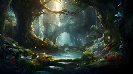 Fototapeta na wymiar Fairytale Magical Landscape