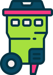 recycle bin filled color icon. vector icon for your website, mobile, presentation, and logo design.