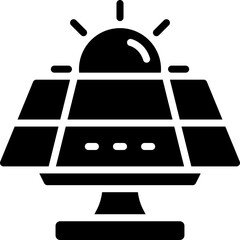 solar panel glyph icon. vector icon for your website, mobile, presentation, and logo design.