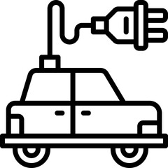 electric car line icon. vector icon for your website, mobile, presentation, and logo design.