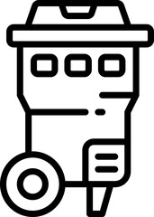 recycle bin line icon. vector icon for your website, mobile, presentation, and logo design.