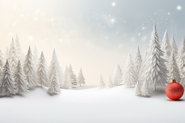 Obraz premium White Christmas composition background.