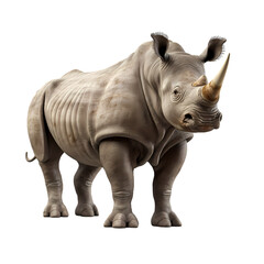 Fototapeta premium Rhino on transparent background