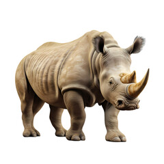 Fototapeta premium Rhino on transparent background