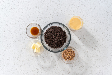 Chocolate fudge with peanut butter swirl