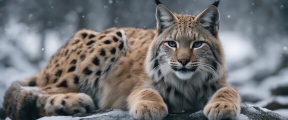 Obraz premium Lynx Photography Stock Photos cinematic, wildlife, lynx, Big Cat, for home decor, wall art, posters, game pad, canvas, wallpaper