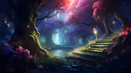 Fototapeta na wymiar Fairytale Magical forest
