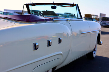 classic vintage convertible automobile from the 1950s