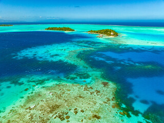 Bora Bora by drone, Feench Polynesia