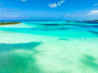 Bora Bora by drone, Feench Polynesia