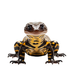 Eastern tiger salamander on transparent background
