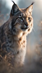 Fototapeta premium Lynx Photography Stock Photos cinematic, wildlife, lynx, Big Cat, for home decor, wall art, posters, game pad, canvas, wallpaper