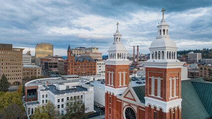 spokane washington downtown center church cathedral