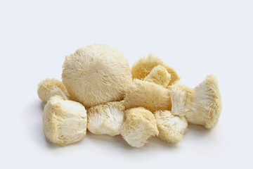 Fresh lion's mane mushroom. (Yamabushitake Mushroom)