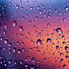 Water droplets on glass