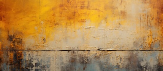 A canvas displaying an abstract artwork with elements of abstract expressionism set against a gritty and textured grunge background