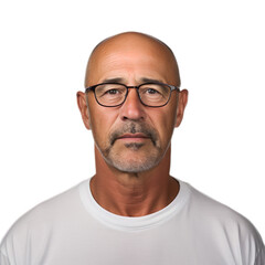 Obraz premium Old men on a white isolated transparent background. 