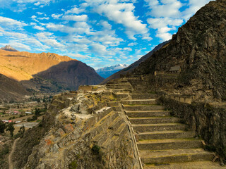 Complejo arqueol&oacute;gico de Ollantaytambo en el valle del Urubamba Cuzco Per&uacute;