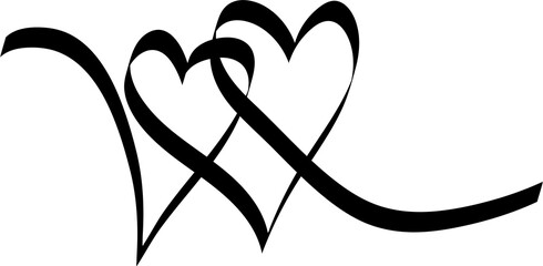 Ribbons heart shapes, valentine, celebration, love