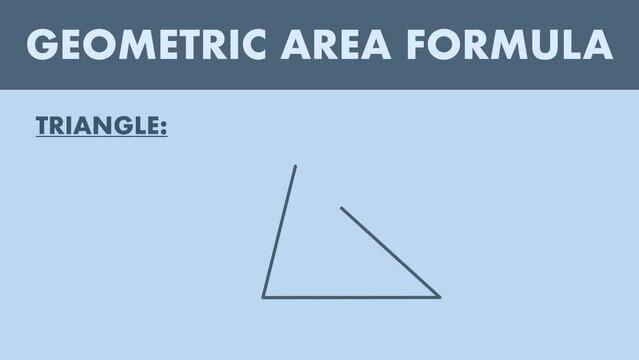 Animation of a triangle needed to calculate it's geometric area. Animated mathematic basics.