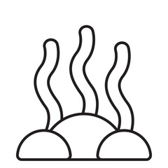 Seaweed icon, sea element vector graphic