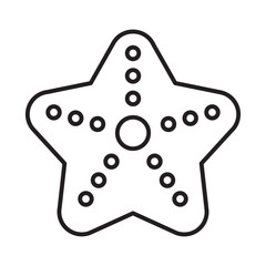 Starfish sea animal icon, sea element vector graphic