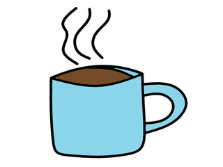 coffee mug icon over white background, colorful design. vector illustration