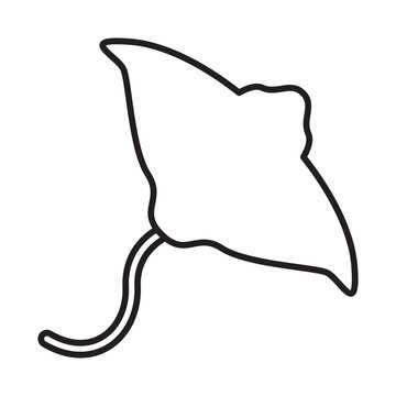 recommend clip art: Stingray fish icon, sea element vector graphic
