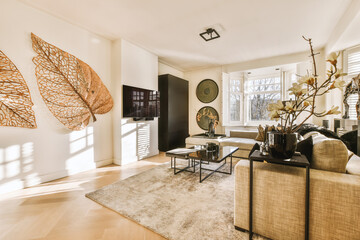 Living room with couch and coffee table