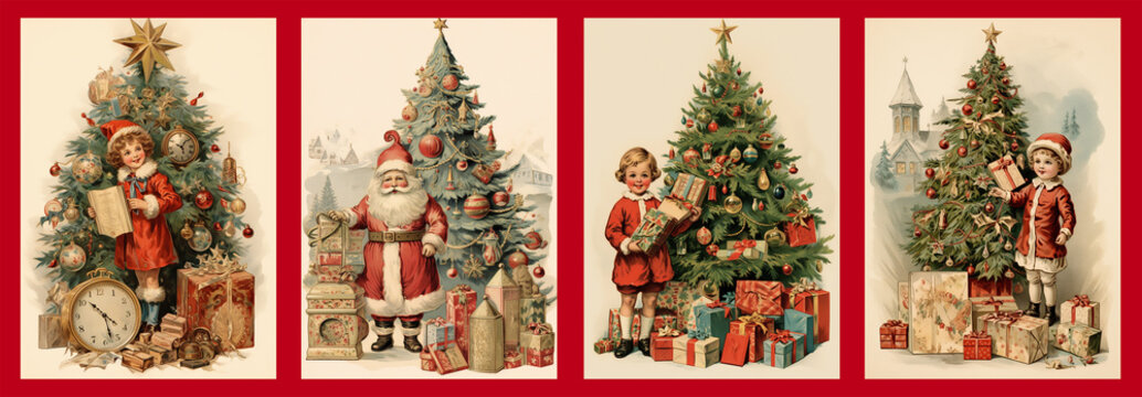 Vintage ephemera Christmas cards