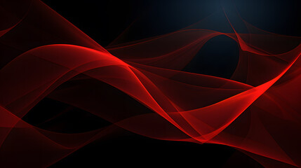 abstract background showing red wavy network lines on a black background