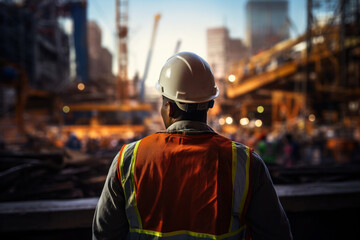 Portrait of man, oil gas refinery industry factory worker