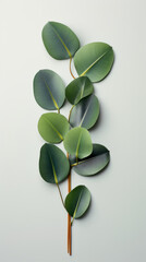 A plant with green leaves on a white background